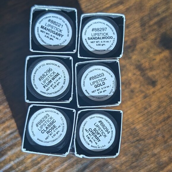 Graftobian Ultra HD Pro Lip Color Lipstick Lot of Six NIB - Picture 5 of 5